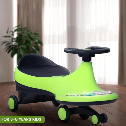Image of Super Smooth Musical with Lights Plasma car Ride On for Kids, Baby Car, Ride On Magic Car for Kids 2 to 8 Years Boys Girls (Green)