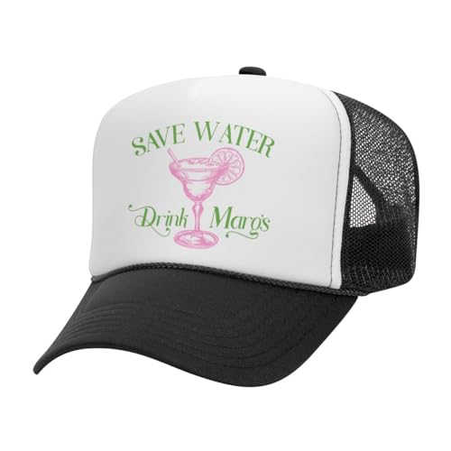 Image of TeesAndTankYou Save Water Drink Margs Foam Trucker Cap Adjustable Mesh Back Hat
