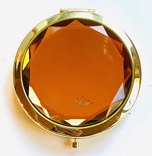 Espejo compacto doble cara Mia Beauty redondo dorado
