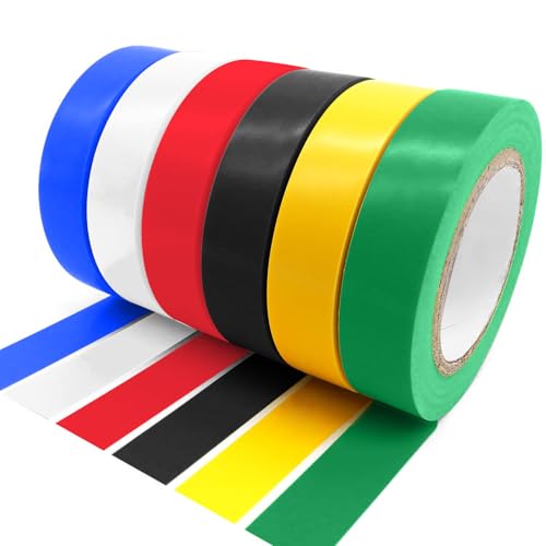 Viaky 6 Pack Electrical Tape Each Roll 0.6