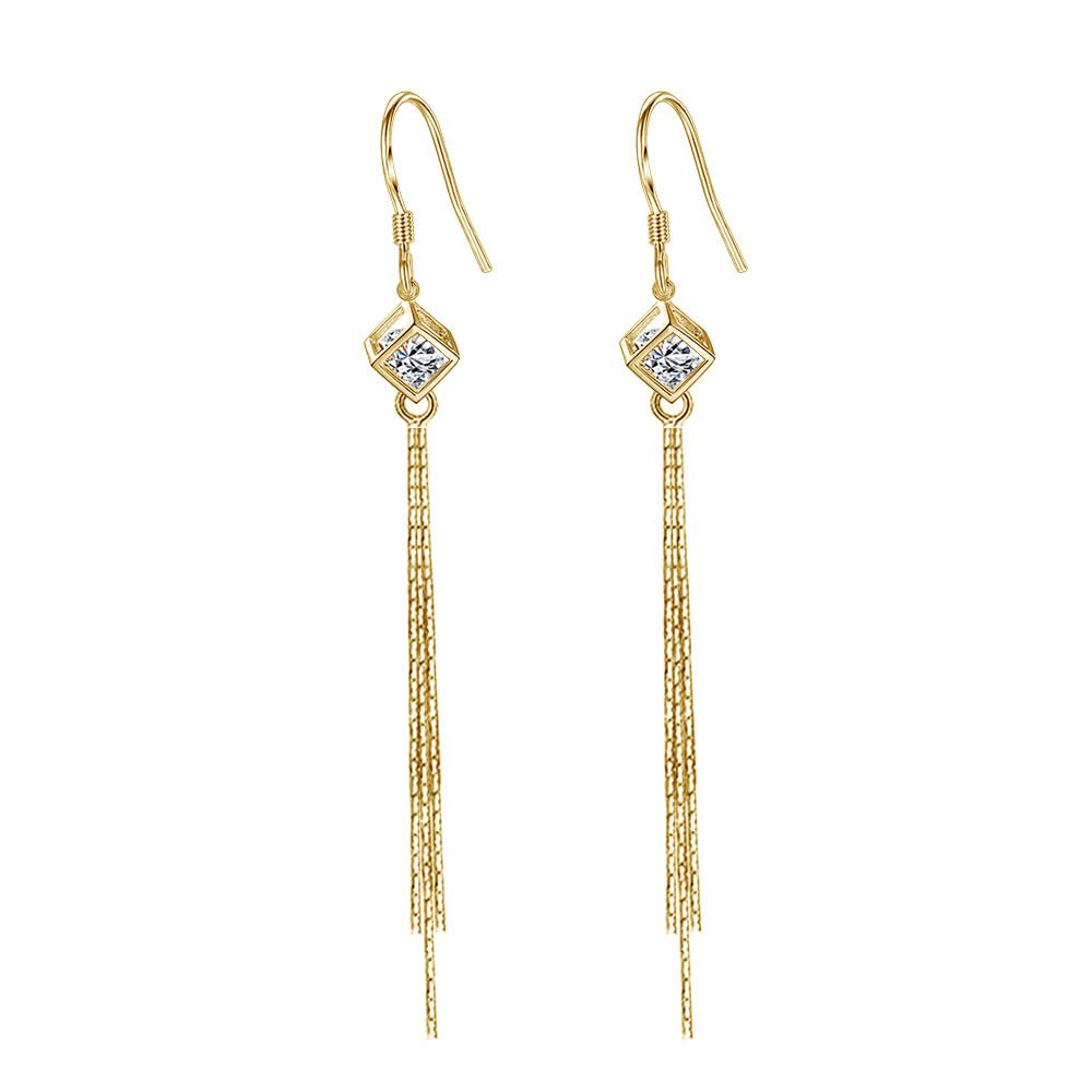 JosfevaSterling Silver Dangle Earrings - 80mm Long Chain Tassel Drop Earrings for Women and Girls, Hypoallergenic, Lightweight Fashion Gifts