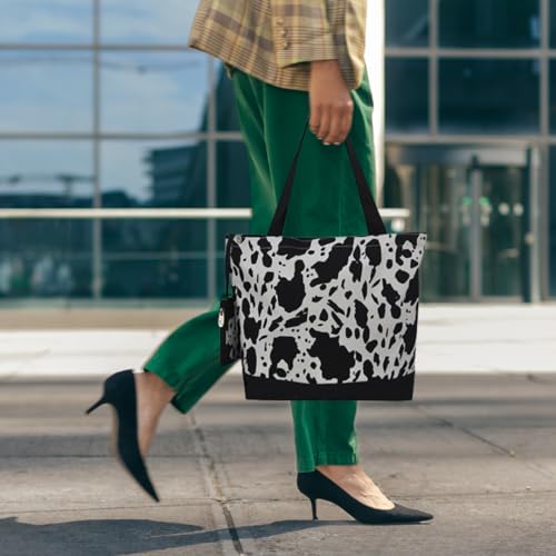 Image of NGIL Medium Top Zipper Closure Canvas Tote Bag with Attached Matching Coin Purse For Moms and Nurses