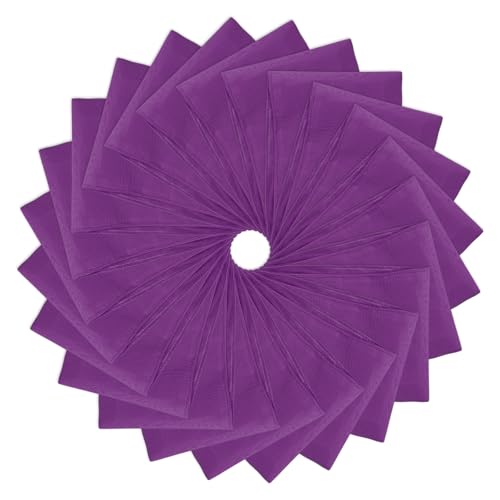 Bandana violet foncé pour randonnée et festival, lot de 24 foulards carrés