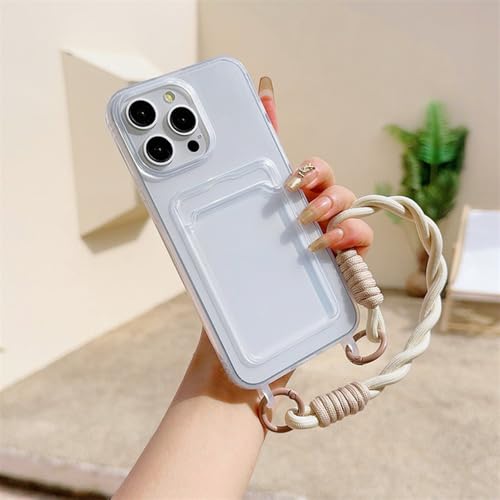 Coque iPhone 12 Pro Max cordon blanc antique pour ne plus perdre son téléphone et ses cartes