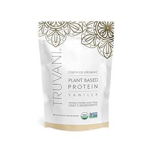 Truvani Vegan Pea Protein Powder | Vanilla | 20g Organic Plant Based Protein | 18 Servings | Keto | Gluten & Dairy Free | Low Carb | No Added Sugar