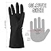 MECCANIXITY Chemical Resistant Gloves, Latex Industrial Gloves Anti-Slip Protective Safety Work Glove for Cleaning Dish Washing Resist Acid Alkali, Large, Black, Pair of 3