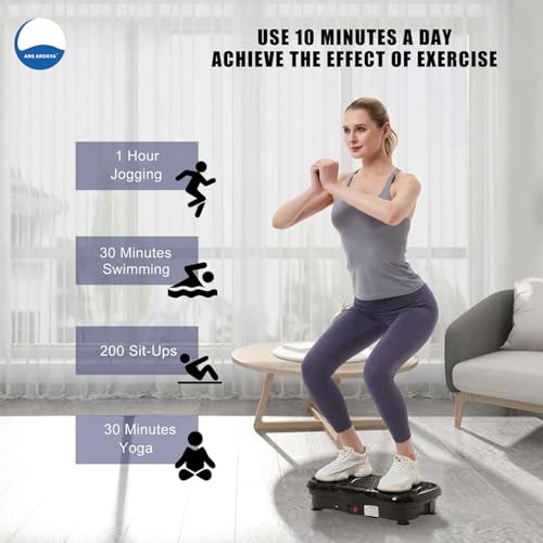 Image of AROGYA Crazyfit Vibration Massager for Full Body Exercise, Calorie Burn, Gym & Home Workout Machine For Muscles Toning, Weight Loss Comes with 5 Program Mode with Remote, 2 Exercise Band