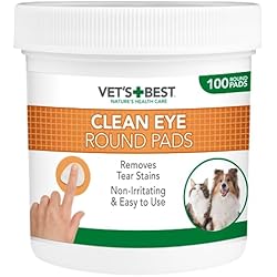 Vet's Best Almohadillas de Limpieza de Ojos Naturales para Perros 100 Unidades