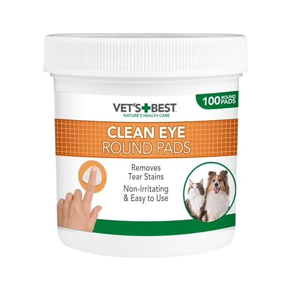 Vet’s Best Natural eye cleansing wipes for dogs – 100 disposable wipes