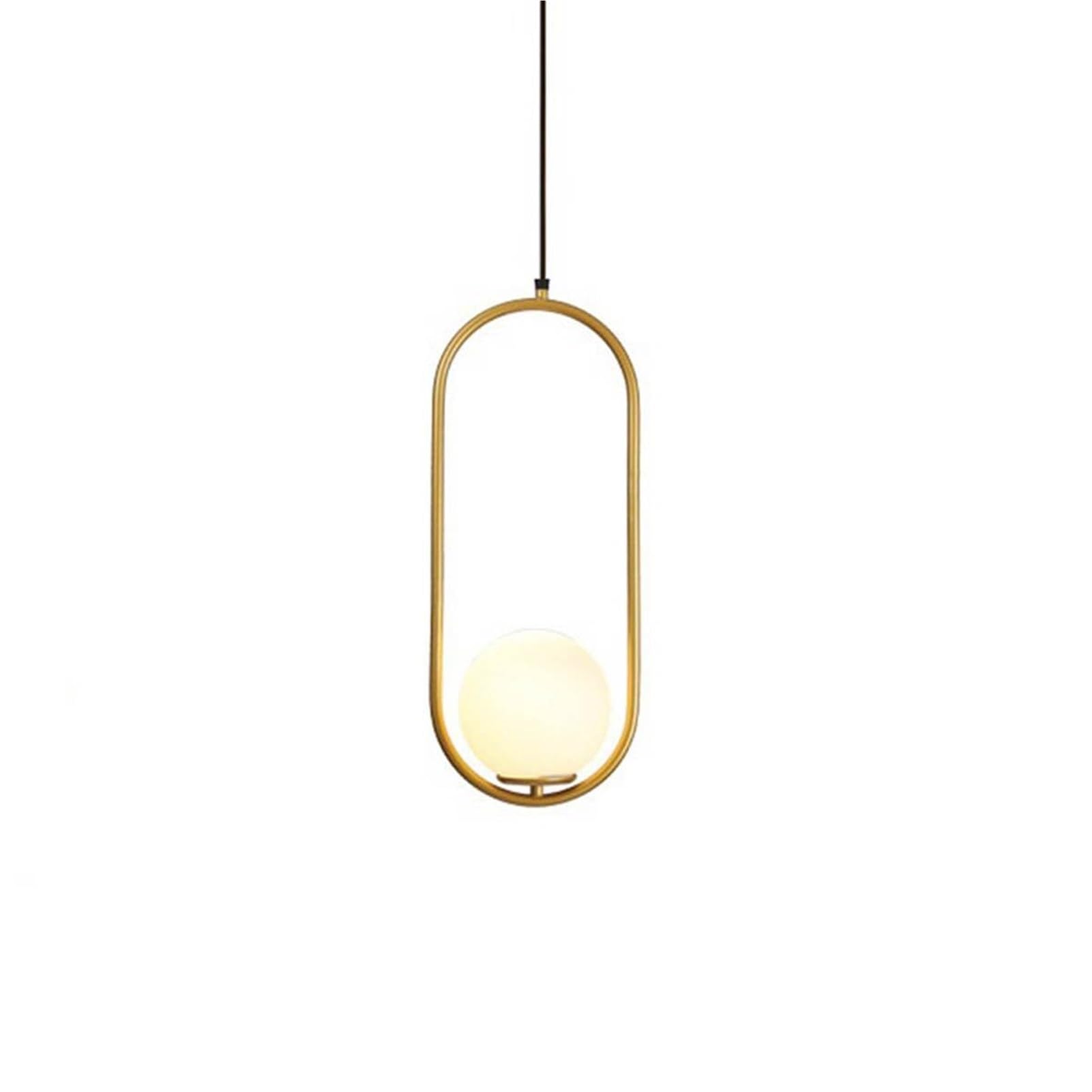 HUAYUSEDF Postmodern Creative Glass Wrought Iron Pendant Lamp Chandelier Hanging Lighting Ceiling Fixture Nordic for Bedside Cafe Tea Room