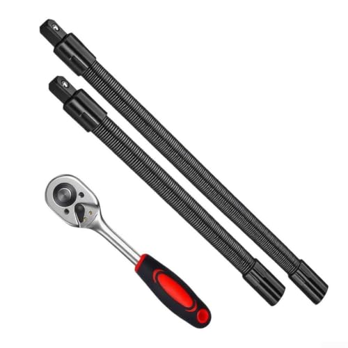 Image of UrbanHui Chrome Vanadium Flexible Wrench Extension Rod Designed For 1/2 Inch Drive Ratchets And Handheld Power Tools