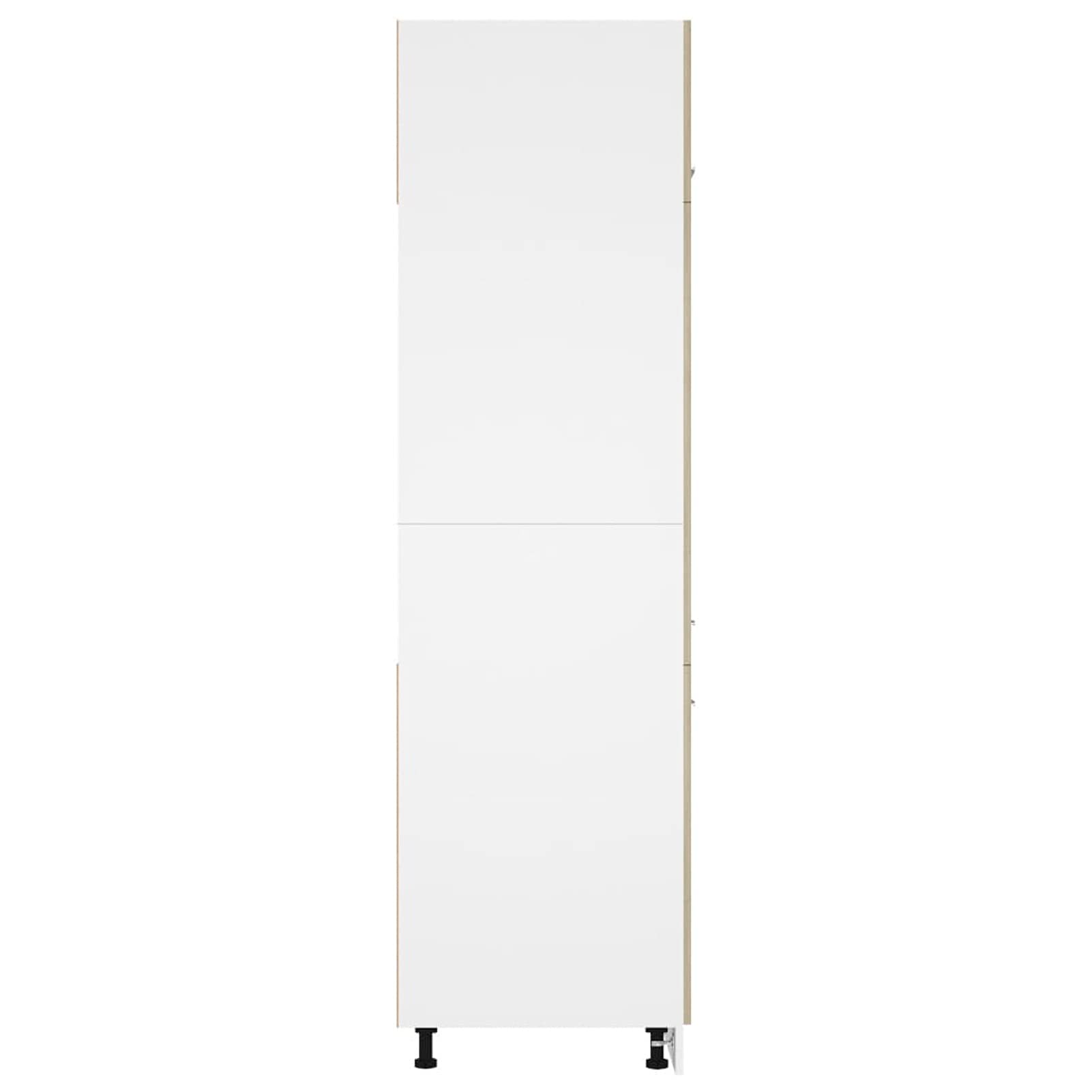 ZEYUAN Armadio per Frigo,Armadio per Frigorifero,Armadio per Frigorifero da Incasso,Armadio per Frigo,Armadio per Frigo Rovere Sonoma 60x57x207 cm in Truciolato