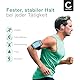 subtel® Handy Sportarmband: Smartphone Armtasche f. Sport Joggen Laufen - Fach f. Schlüssel, Geld - Atmungsaktives Klettverschluss Band - Armband Hülle Handyhalterung Arm Oberarm Tasche Laufarmband