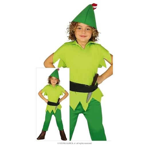 FIESTAS GUIRCA | Disfraz de Arquero Infantil (3-4/Años) - Camiseta, Cinturón, Gorro y Pantalón - Disfraces de Cuentos y Mosqueteros para World Book Day, Halloween y Carnaval - Ideal para Niños - Verde