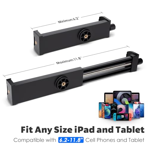 Adaptador trípode tablet iPad Pro Air Mini soporte ajustable con control remoto Bluetooth 2