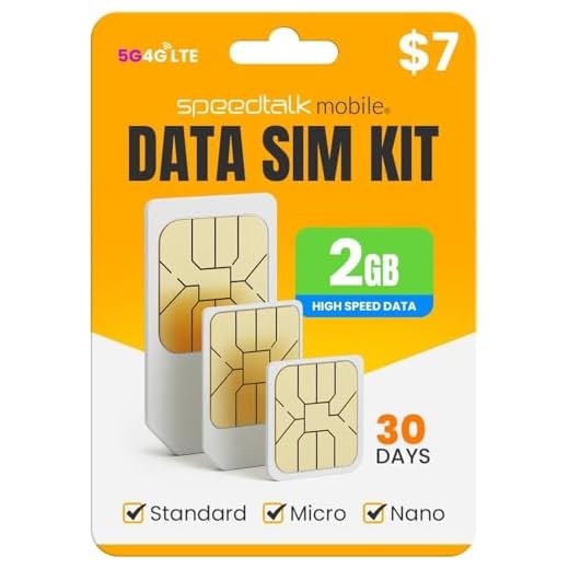 SpeedTalk Data Only SIM Card Prepaid USA Coverage | 2GB for 30 Days | 5G/ 4G LTE Network for IoT, GPS Trackers, Tablets, Trail Cameras | Triple Cut 3-in-1 SIM Kit | No Voice & No Text