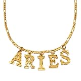 Collar para hombre para mujer, doce constelaciones del zodi, collares para mujer, 12 signos de estrella del zodíaco, cadena de color plateado/dorado, joyería de horóscopo