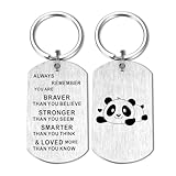 Kisseason Fashion Panda Keychain Panda Gift Lover Key chain Fans Dog Tag Stuff Inspiratinal Gift for Women Men