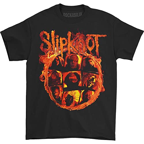 Slipknot T-shirt homme aux motifs de feu intenses et profonds