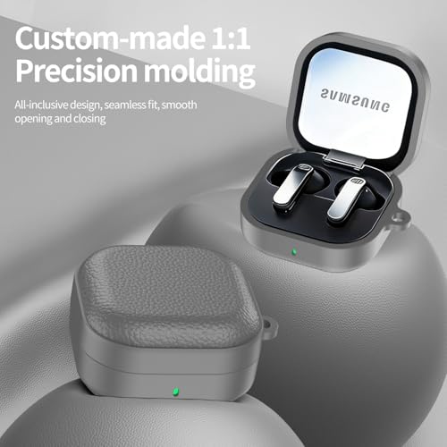 Étui pour Samsung Galaxy Bud 4 Pro en cuir premium bleu rigide - 4