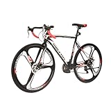 EUROBIKE Road Bike 700C 54cm for Men and Women XC550 3-Spoke Wheel