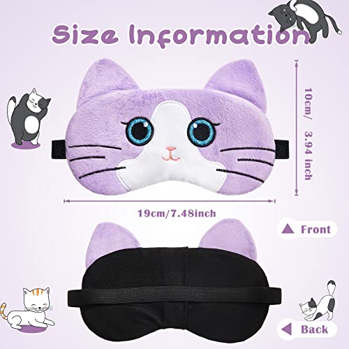 Vicenpal-6-Pcs-Kids-Sleep-Mask-Cute-Cat-Animal-Sleeping-Eye-Cover-Soft-Lightweight-Eyeshade-Kawaii-Sleeping-Mask-Funny-Cat-Blindfolds-for-Women-Girls-Teens-Kitty-Slumber-Birthday-Party-Favors