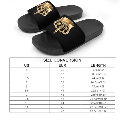Gold Queen Crowned House Sandals Non-Slip Bathroom Slippers Beach Summer Shoes for Men Women2