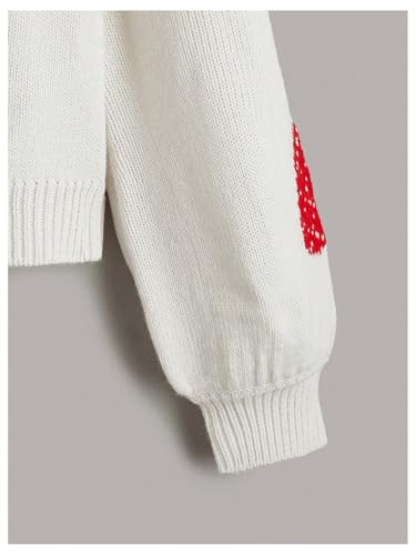 Girl's Strawberry Graphic Sweaters Cute Long Sleeve Crew Neck Pullover Knit Top4