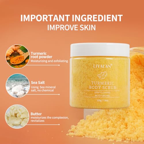 Liyalan Turmeric Body Scrub Moisturizing And Exfoliating Body thumb #1