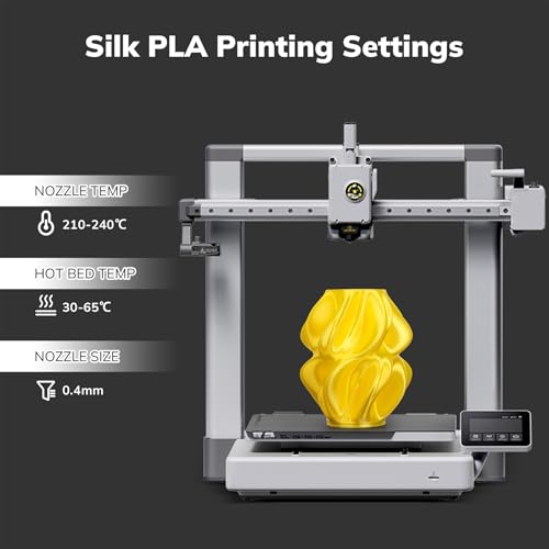 Image of AMOLEN Silk PLA Filament 3D Printer Filament 1.75mm + /- 0.02mm for 3D Printing 1kg(2.2lbs) Spool Compatible with Most FDM Printer