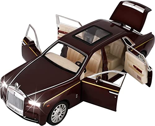 Image of Kids Toy car 1:24 Die cast Metal Toy car RR Model Pull Back Metal Cars with 4 Openable Doors Light and Musical Sound (Multi)