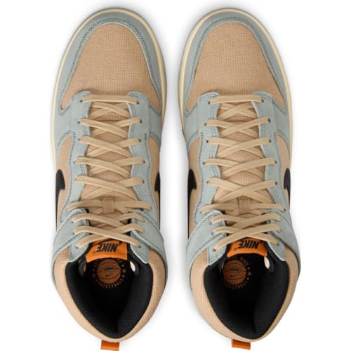 Nike Dunk High Retro SE Hanfreifen f&uuml;r Herren (FJ4191-200, Grain/Light Pumice/Pale Vanilla/Schwarz), K&ouml;rnung/Schwarz-Leichter Bimsstein, 45 EU