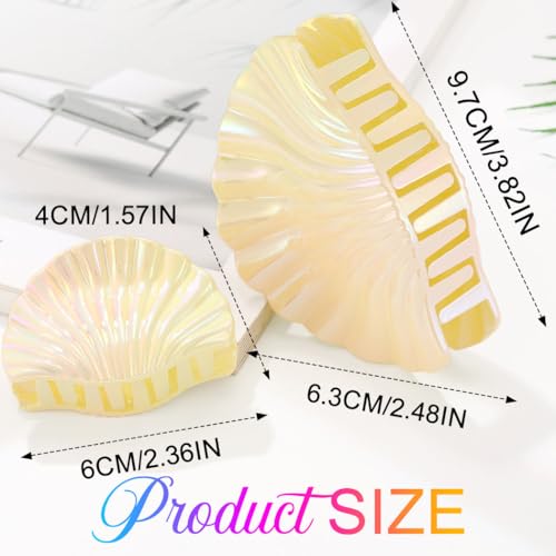 Set de pinzas para cabello con diseño de concha mar miniatura 6