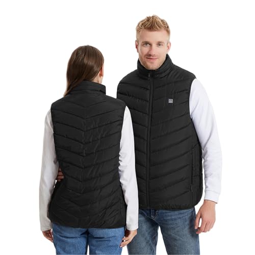 JIEMUXIU Heated Vest Women Men Lightweight 8-31 Heating Zones Heated Jacket Vests Unisex Body Warmer Thermal Winter Coats