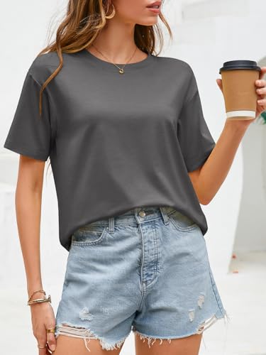 Image of UNCLECAT Womens Short Sleeve Crop Tops Summer Basic Cropped T Shirts