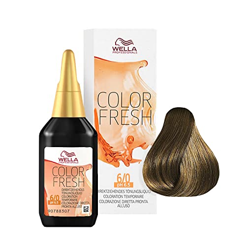 Wella Color Fresh Glanz-Tönung 6/0 dunkelblond, (1 x 75 ml)