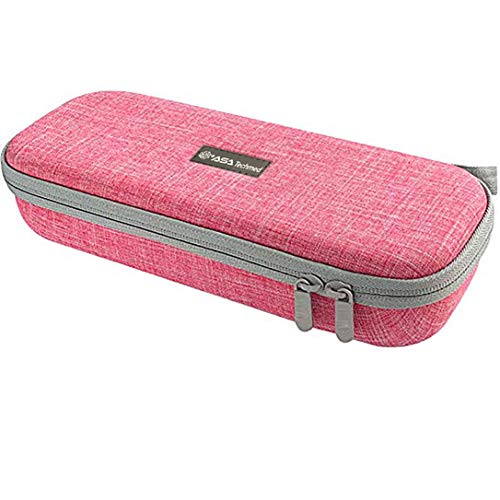ASA TECHMED Semi Hard Stethoscope Carry Case, fits 3M Littmann Stethoscope and Other Accessories (Pink)