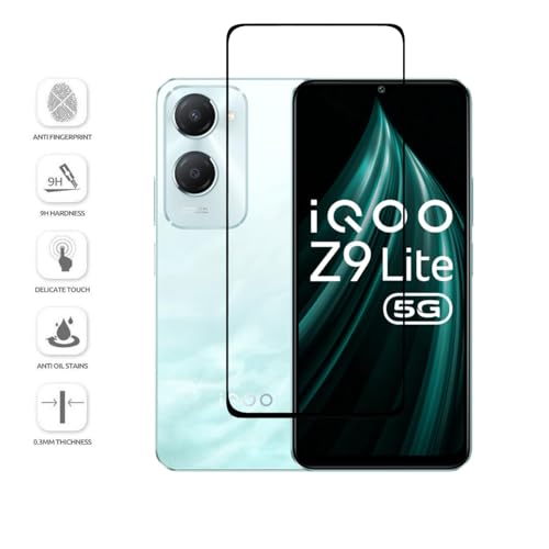 Image of Edge To Edge Screen Protector Tempered Glass For Iqoo Z9 Lite 5G / For Iqoo Z9 Lite 5G Cellphone Tempered Glass With Easy Installation Kit