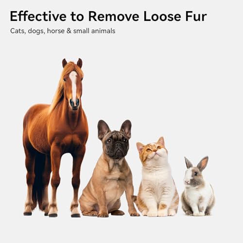 Image of Aumuca Cat Brushes for Indoor Cats Dog Hair Brush for Shedding Long or Short Haired Cats Grooming Deshedding Brush for Dog Kitten Horse Massage Removes Loose Fur, Brown