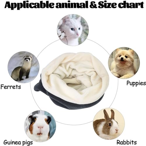 Fukamou Hundeschlafsack - Langlebiges, Verstaubares Haustier-Schlafbett, Bequem, Waschbar,Welpen-Höhlenbett, Weiches- Fleece, Winter, Warm Für Katzen, Schlafsack, Nest, Höhlenbett