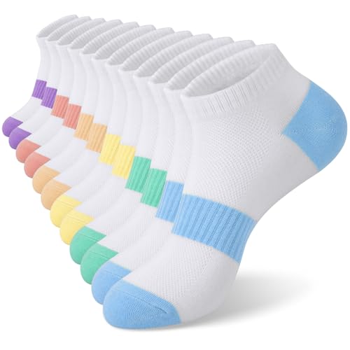 Image of 6 Pairs Ankle Socks for Women - Lightweight Low Cut No Show Casual Cotton Socks Breathable