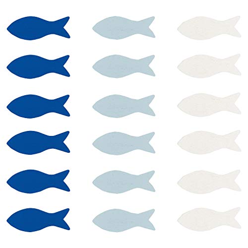 Oblique Unique® 18 Holz Fische Tischdeko für Taufe Kommunion...