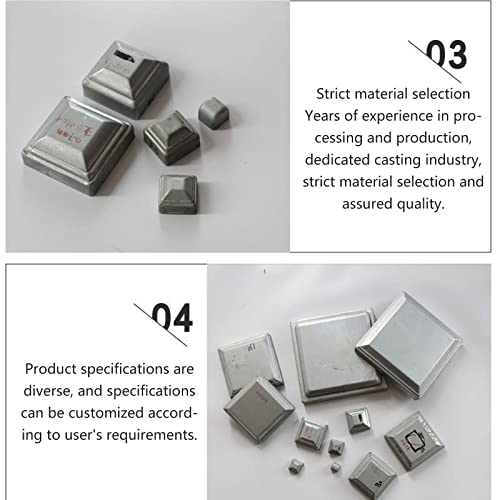 Tapas galvanizadas para postes valla exterior cubiertas metal 3