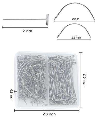 image for ATRAENTE T Pins for Wigs 154 Pieces, 150 Pieces T Pins Wig Pins Sewing