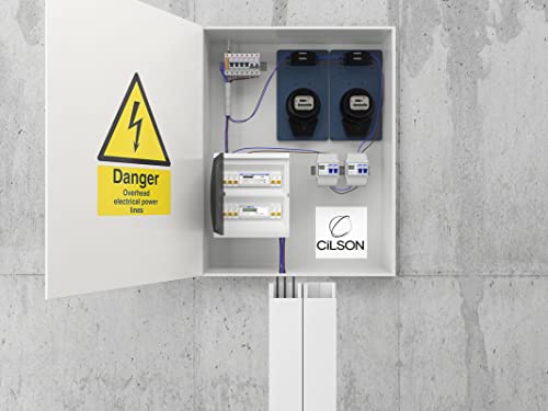 SCOS Kabelkanal 1000x25x25mm Selbstklebend - Weiße PVC Kabelleiste Für Ordentliche Kabelführung