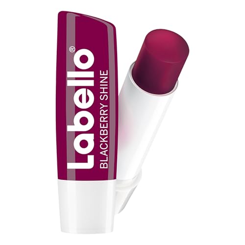 Labios, Beauty LABELLO Bálsamo labial con color Mora (4.8g) protector labial con Vitamina E libre de aceites minerales 24 horas de humectación