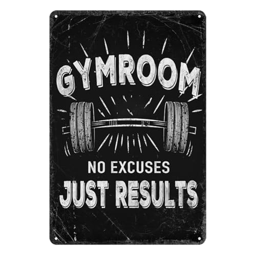 Gym Room Metal Tin Sign Motivational Gym Posters Gym Room