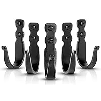 Stur-De Decorative Hooks for Wall - Wall Hook for Hanging Coats, Hats & Bags, Rustic Towel Hooks for Bathrooms or Kitchen - Wrought Iron Farmhouse Hangers