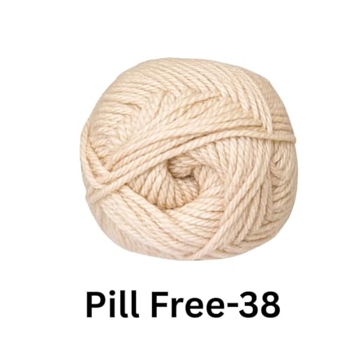 Image of VCR Linen Yarn, Pill-Free Soft Knitting Yarn, 100 Grams Hank, 263 Meters Length, Low-Pill Acrylic Yarn, Soft Crosia Threads, Pack of 1, Suitable for Beanies, Caps and Gloves