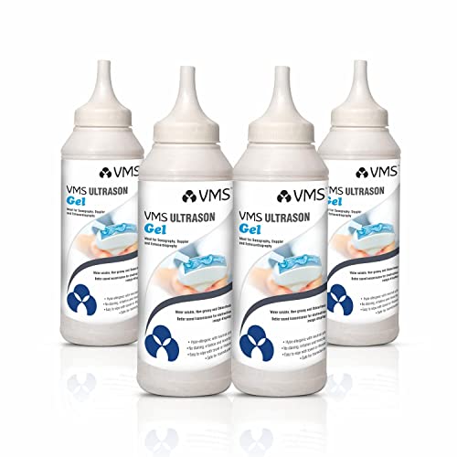 Image of VMS Ultrason Physiotherapy Ultrasound Gel 250 ml Pack of 4 (Blue)